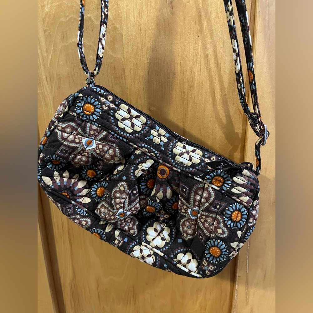Vera Bradley Shoulder Bag Canyon Pattern, Brown, Blue - Picture 7 of 7